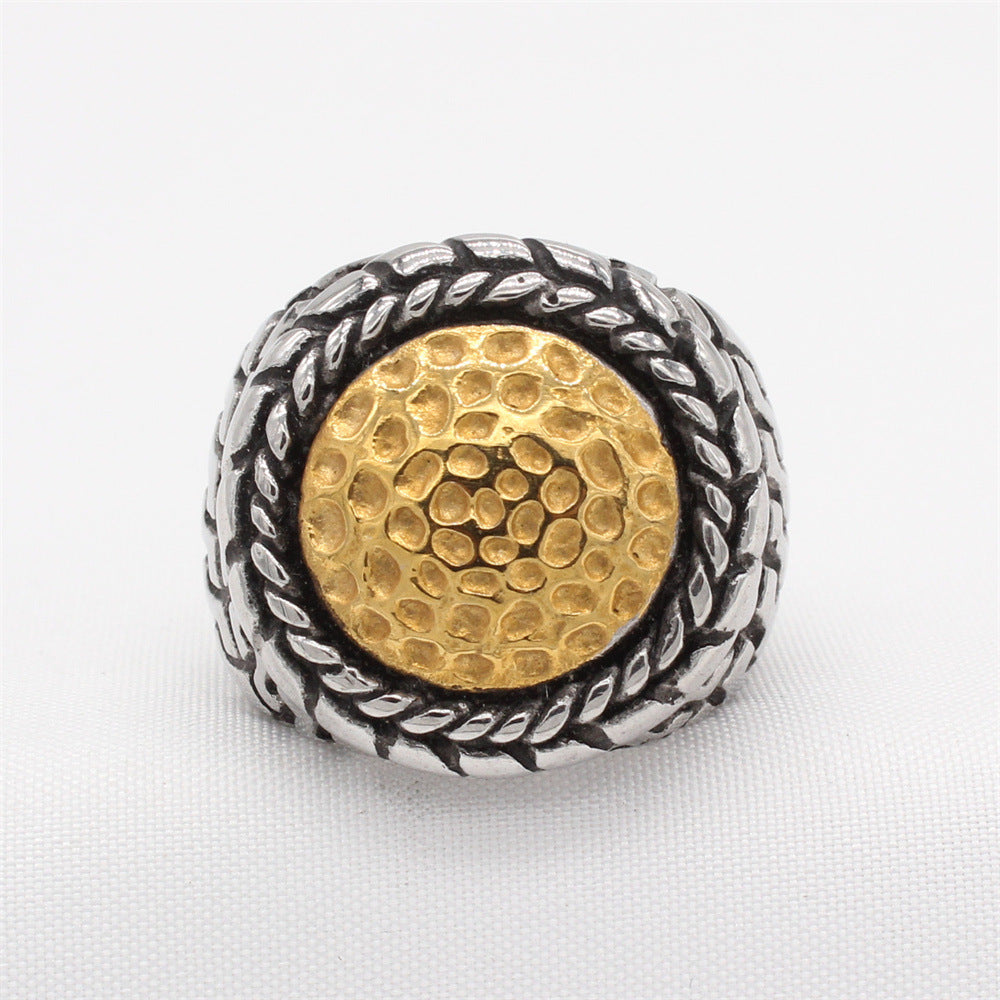 Planderful Everyday Genie – European and American Personalized Retro Men's Titanium Steel Ring