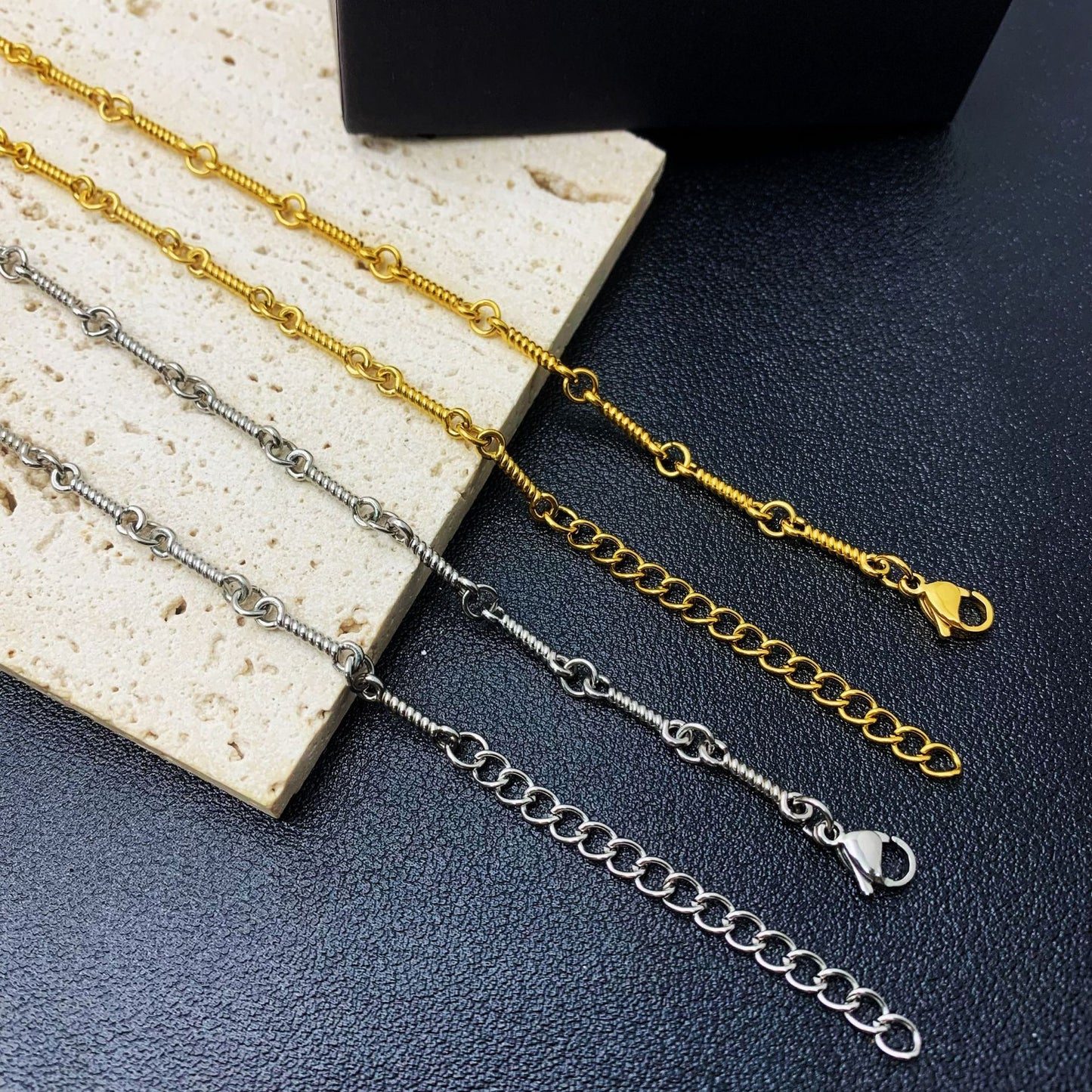 Planderful Jewelry Titanium Steel Bamboo Necklace For Women With Twist Clavicle Chain Luxury Everyday