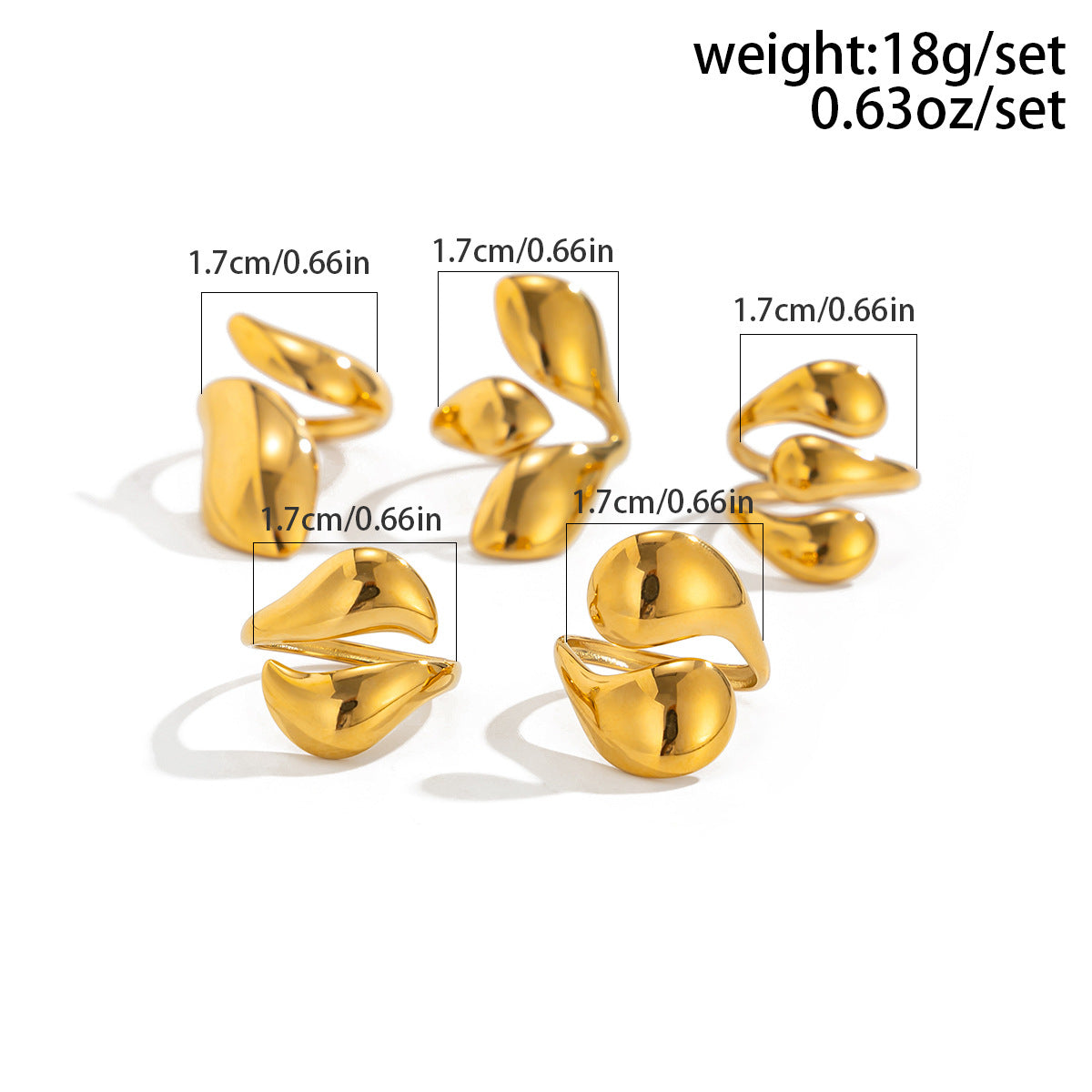 Planderful Vienna Verve Hug Ring For Women Geometric Opening Statement Jewelry Elegant Gift Idea