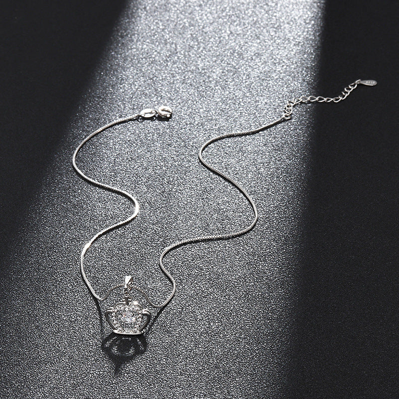 Copper Crown Zircon Necklace