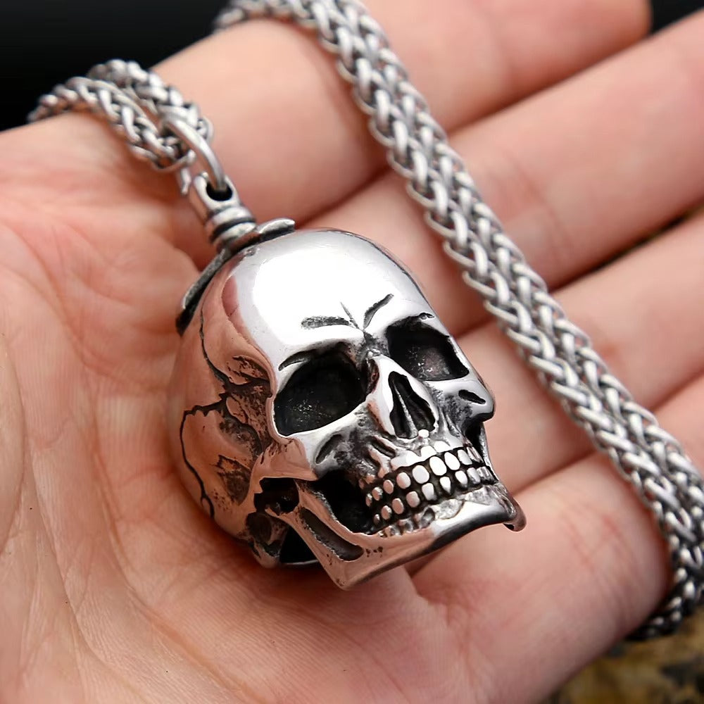 Punk Skull Stainless Steel Pendant Necklace