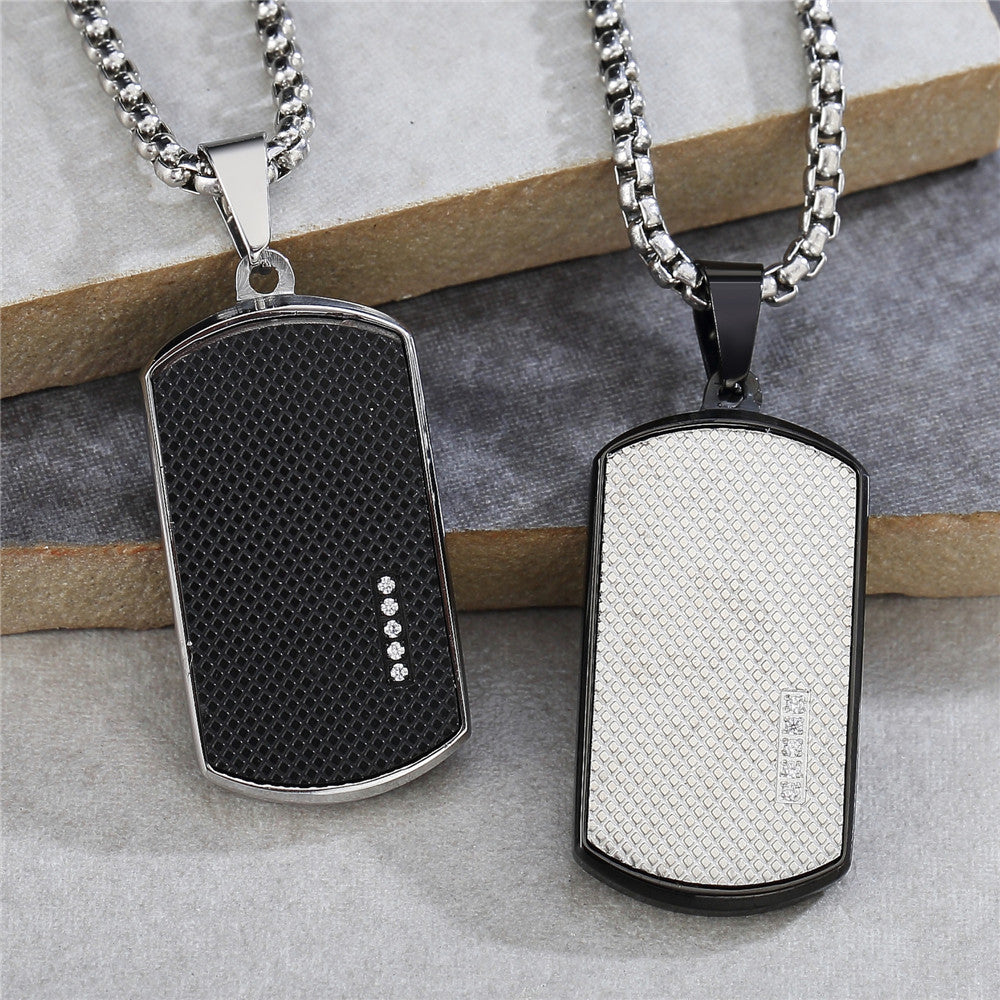 Planderful Titanium Steel Pendant Unisex Protection Shield Necklace For Men And Women