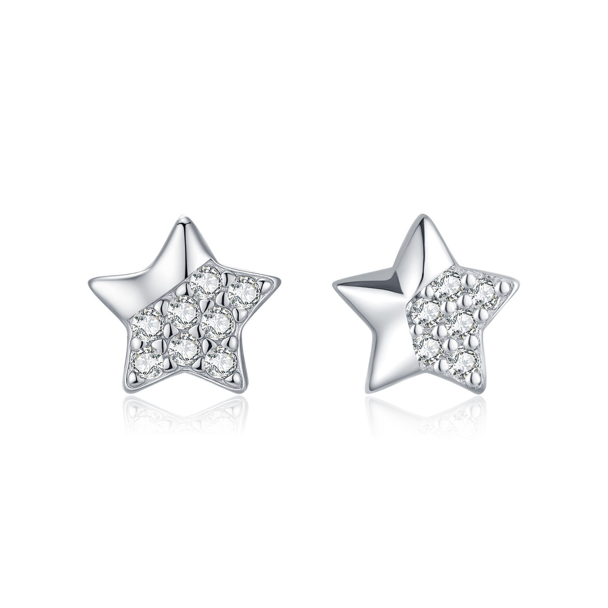 925 Sterling Silver Star Stud Earrings