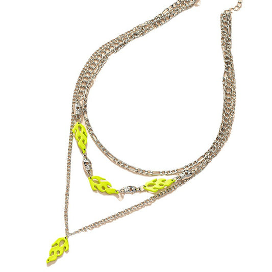 Fiery Three-Layer Necklaces and Custom Chains in Europe and America