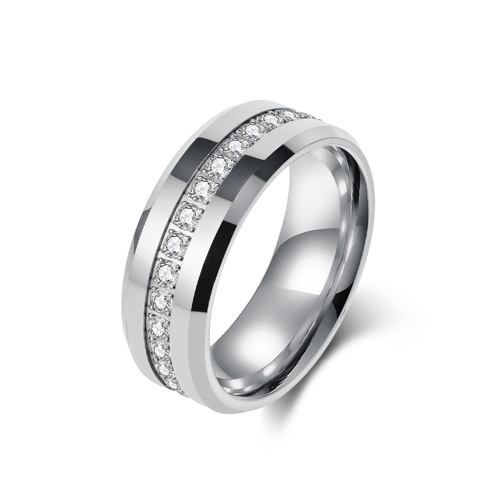 Planderful Everyday Genie Tungsten Zircon Ring For Couples Unisex Luxury Jewelry