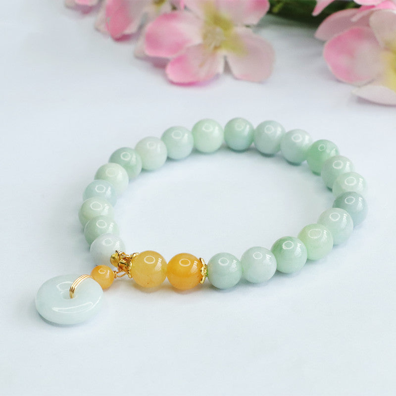 Jadeite Peace Buckle 15 mm Bracelet
