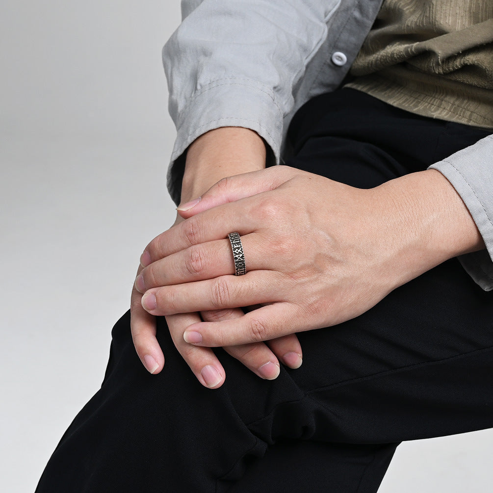 Planderful Nordic Viking Ring Titanium Steel For Men