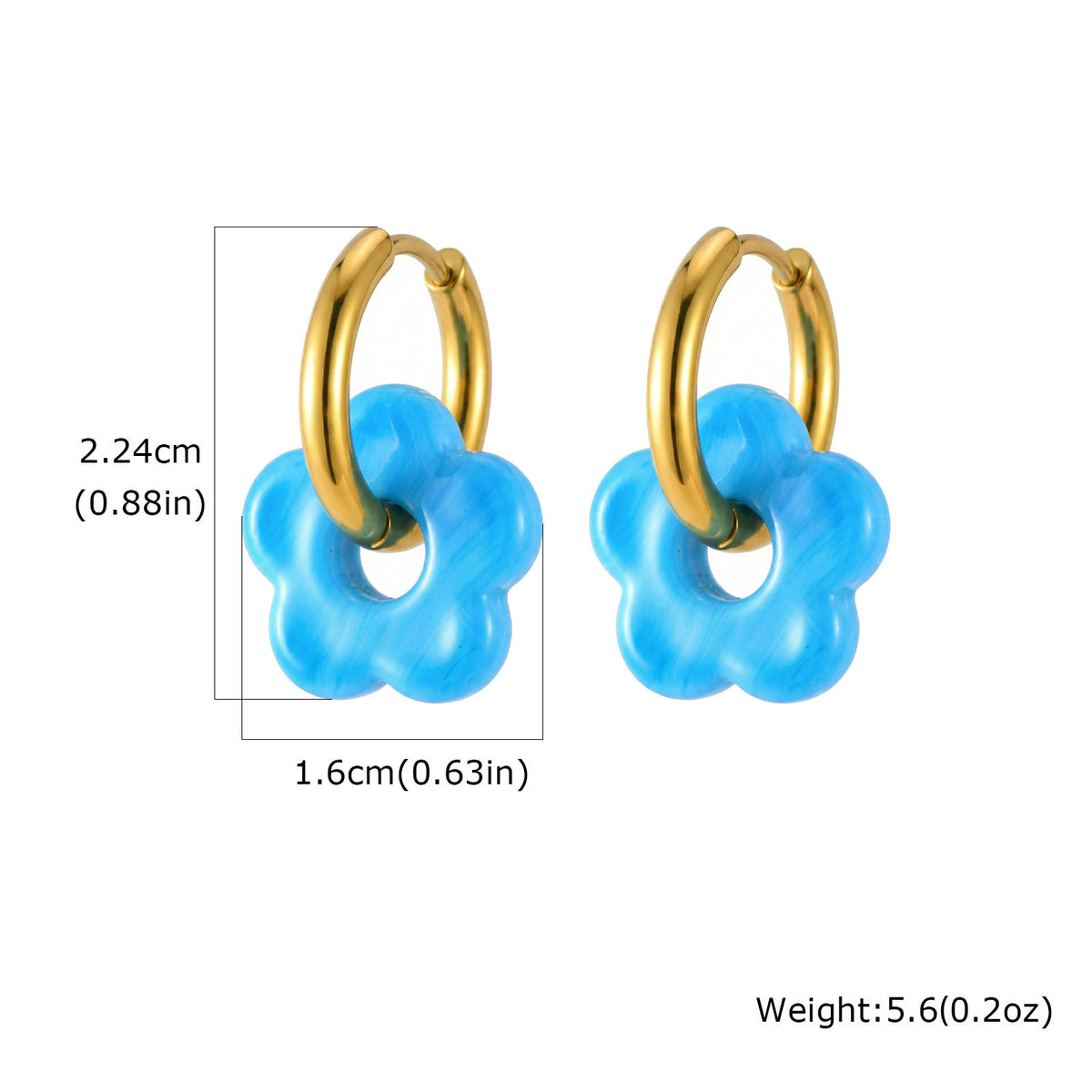 Stainless Steel Floral Earrings