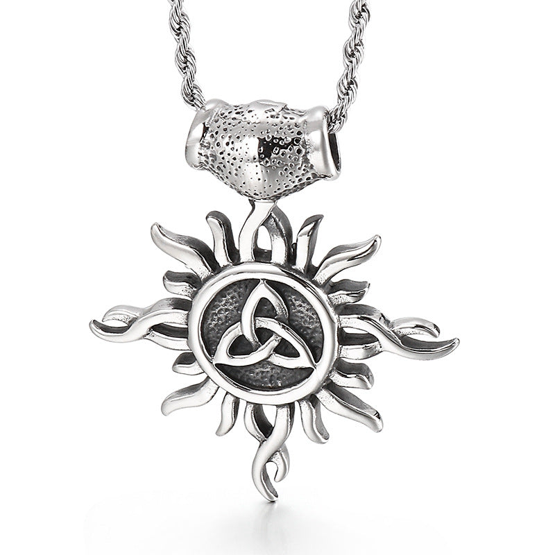 Majestic Lion Head Pendant in Titanium Steel for Men