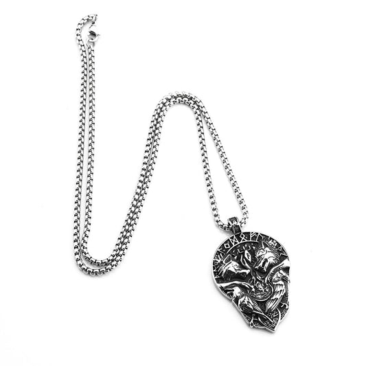 Nordic Retro Stainless Steel Men's Pendant Viking Element