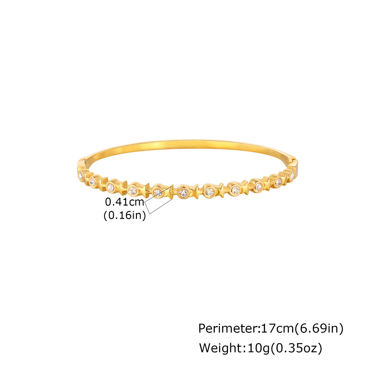 Heart Zircon Stainless Steel Bracelet Unisex