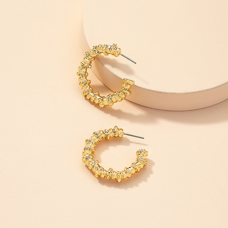 Metallic Braided Earrings - Stylish, Elegant, and Versatile