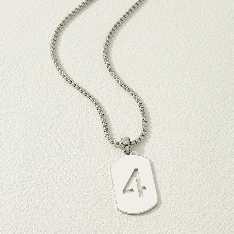 Hollow Digital Hang Tag Necklace - Vienna Verve Collection