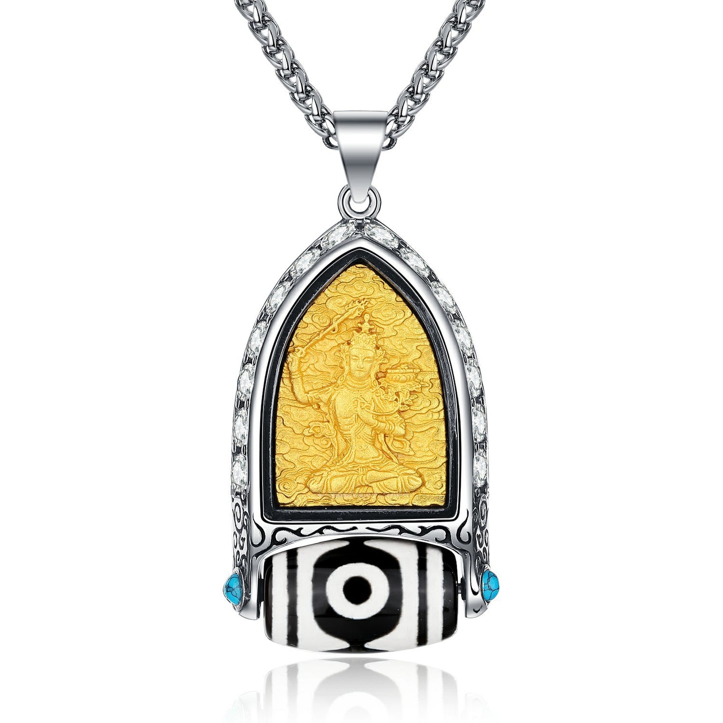 Steel Necklace - Vintage Zodiac Signs And Saint Charms Chain For Men And Women Everyday Luxe