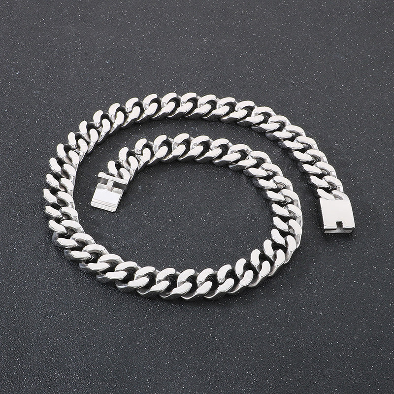 Planderful Collection Stainless Steel Cuban Chain for Men