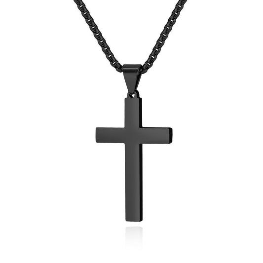 Stainless Steel Mirror Cross Necklace For Men By Planderful Premium Modern Jewelry With Timeless Style
