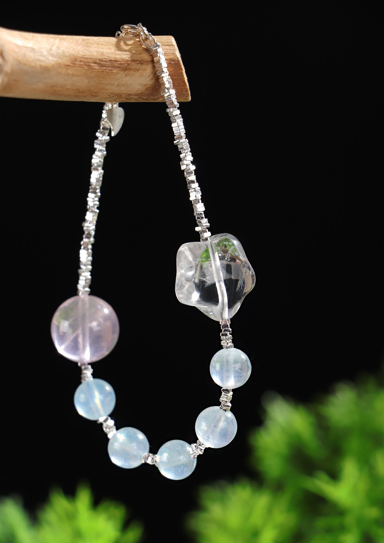 Planderful Fortune's Favor Bracelet – Sweet and Cute Aquamarine Star and Moon Design