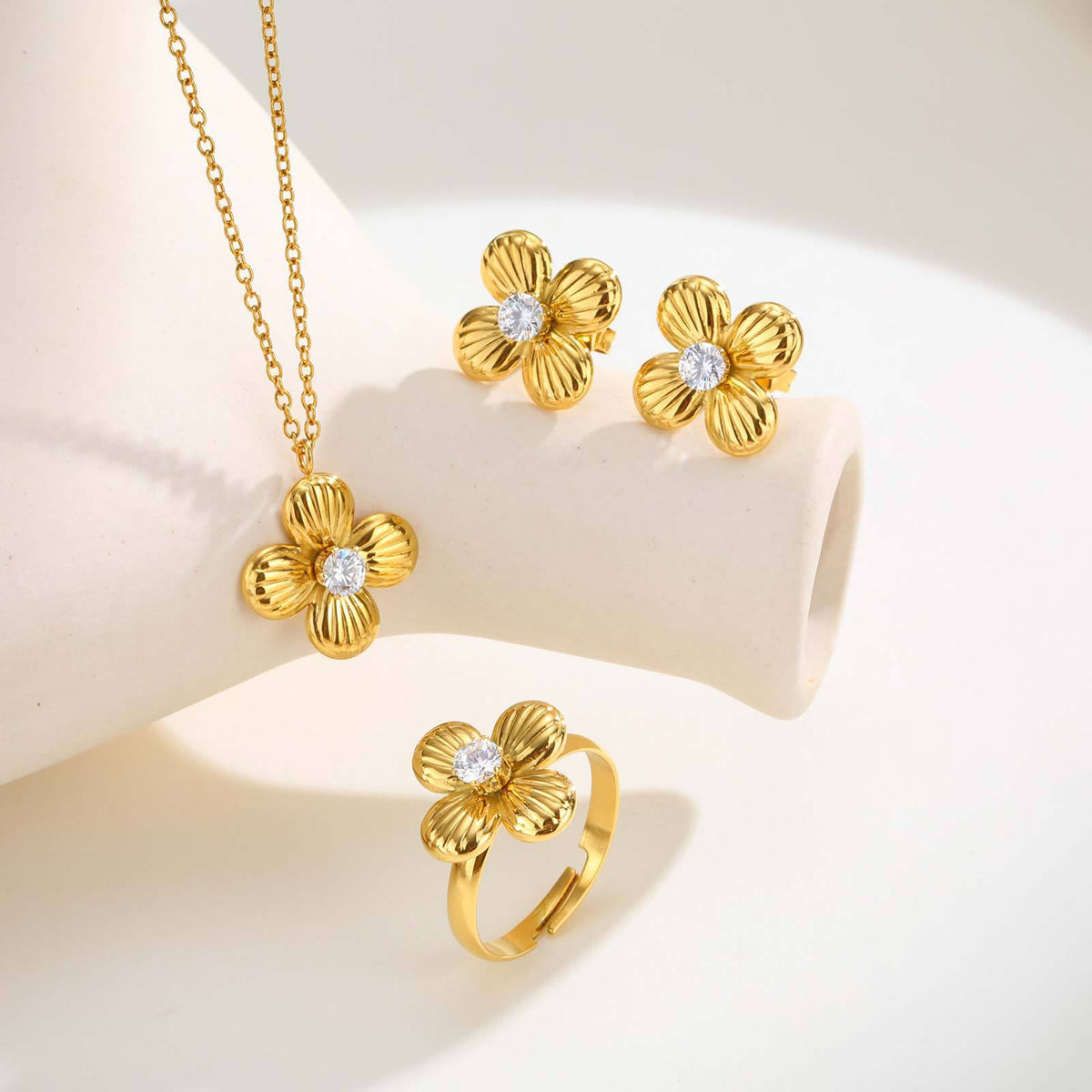 Zircon Jewelry Collection — Earrings, Necklaces & Rings