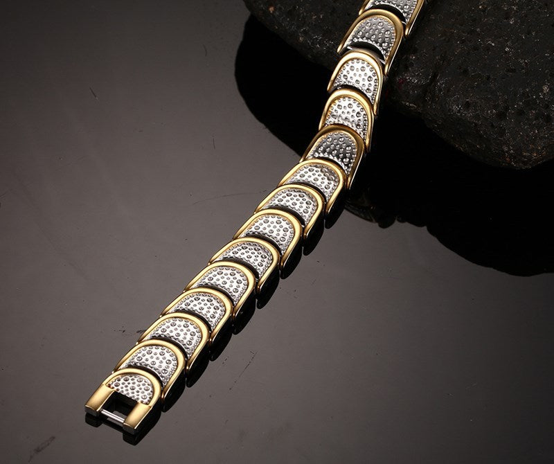 Cross-Border Jewelry Titanium Steel Gold Magnet Bracelet