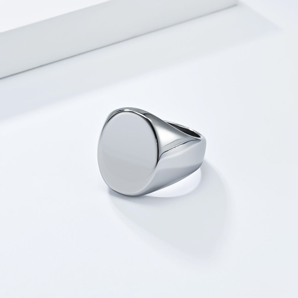 Cross-Border European and American Tungsten Steel Ring for Men