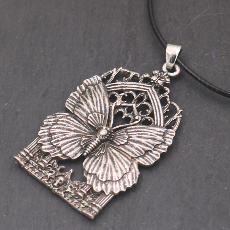 Planderful Butterfly Pendant Necklace Metal Unisex Trendy