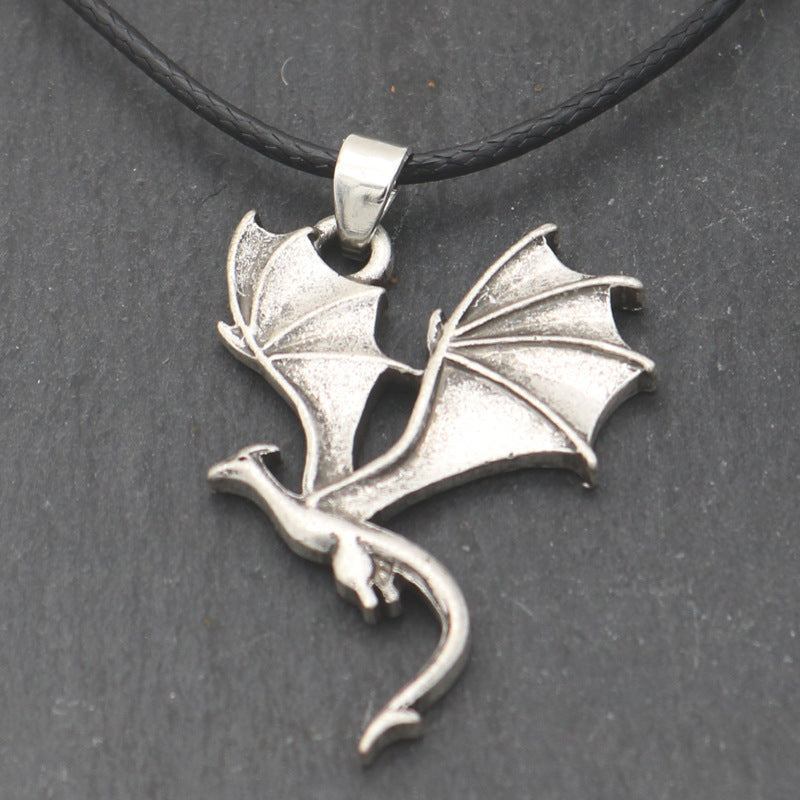 Planderful Viking Dragon Pendant Necklace for Men Premium