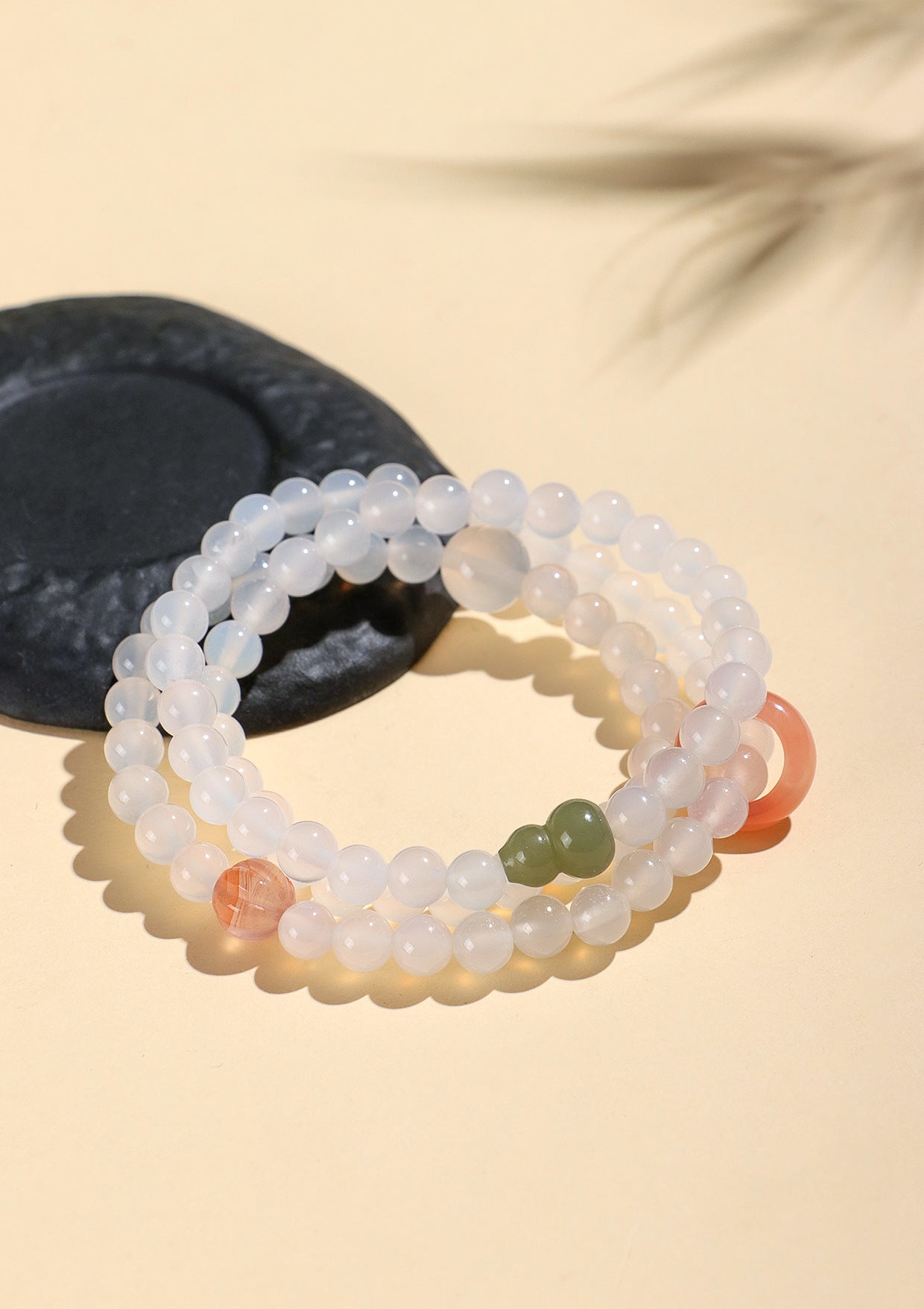 Planderful Fortune's Favor Double Circle Pink Crystal Love Bracelet – Fresh and Sweet Aesthetic