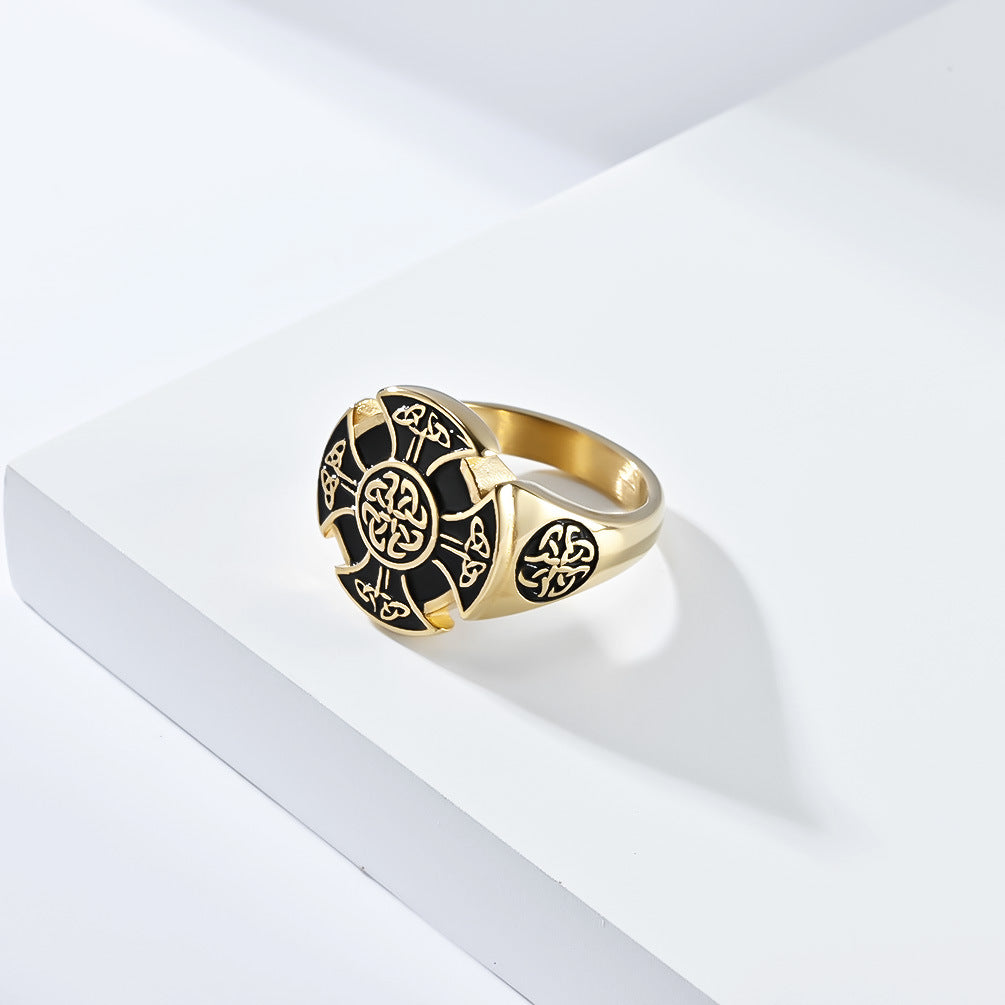 Steel Ring – Vintage Nordic Knot for Men