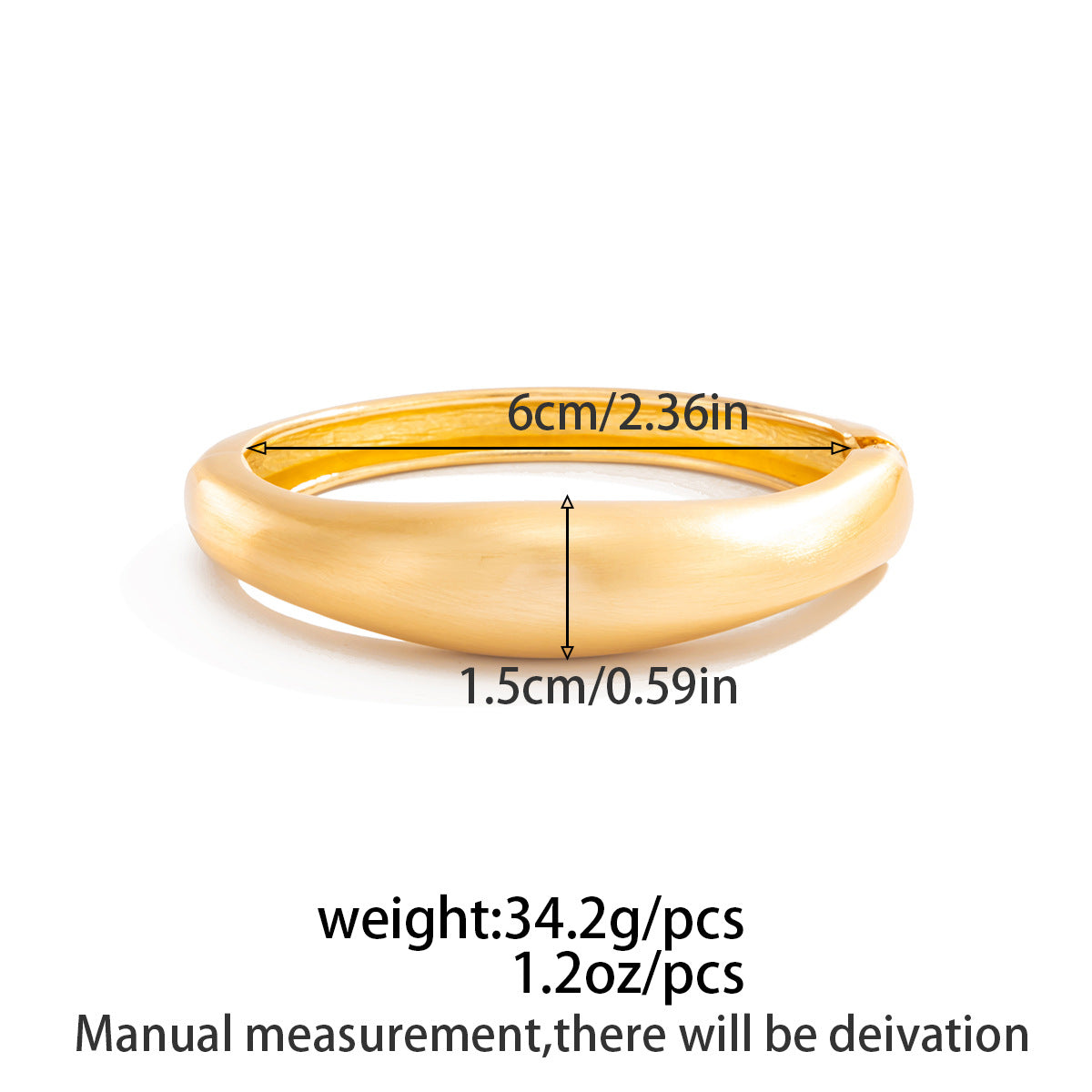 Planderful Vienna Verve Matte Gold Bracelet For Women Personalized Influencer Style With Spring Buckle