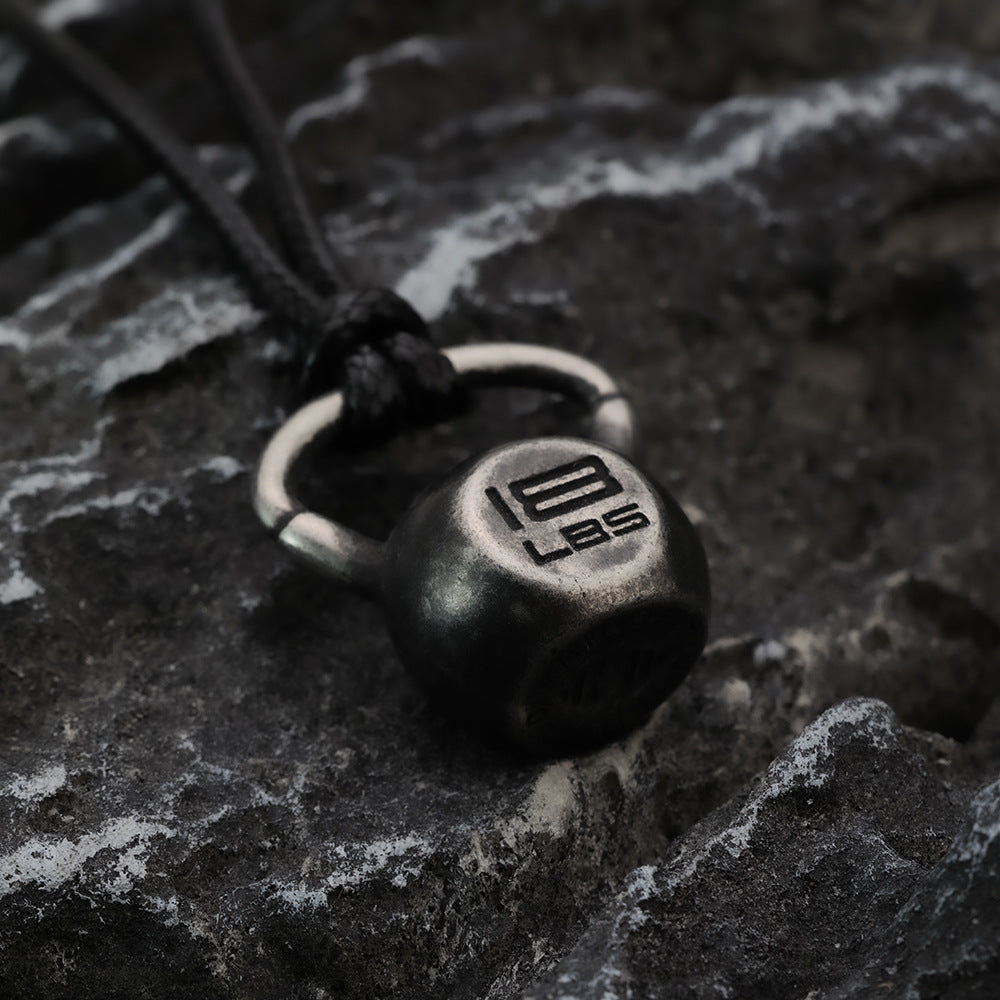 Planderful Stainless Steel Kettlebell Pendant For Men And Women, Unisex Gym Jewelry, Durable Titanium Steel Necklace