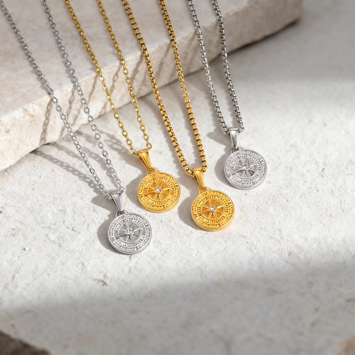 Zircon Stainless Steel Necklace Unisex