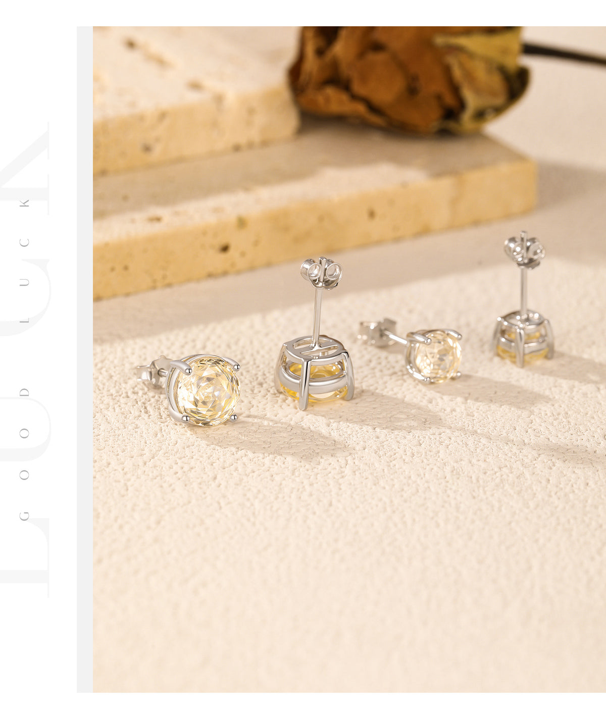 925 Sterling Silver Multicolor Rose-Cut Zircon Cartilage Stud