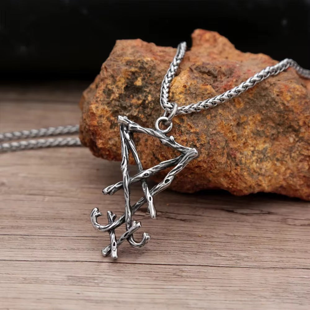 Vintage Star Stainless Steel Men's Pendant Necklace