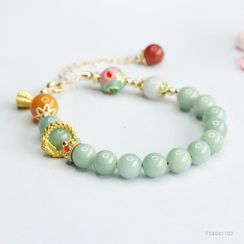 Jadeite Round Bead 8 mm Bracelet