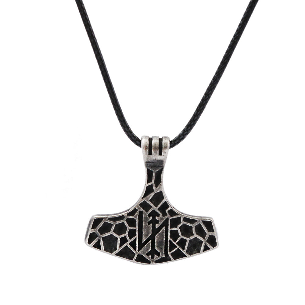 Viking Rune Stainless Steel Pendant Necklace for Men
