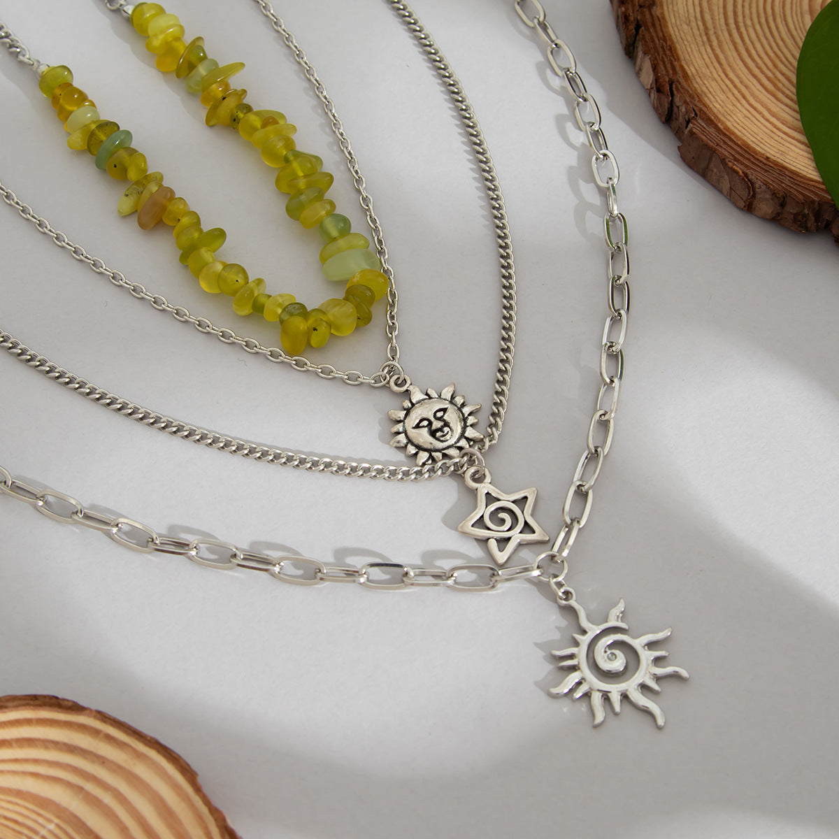 Planderful Vienna Verve Necklace – Irregular Sun Gravel Design