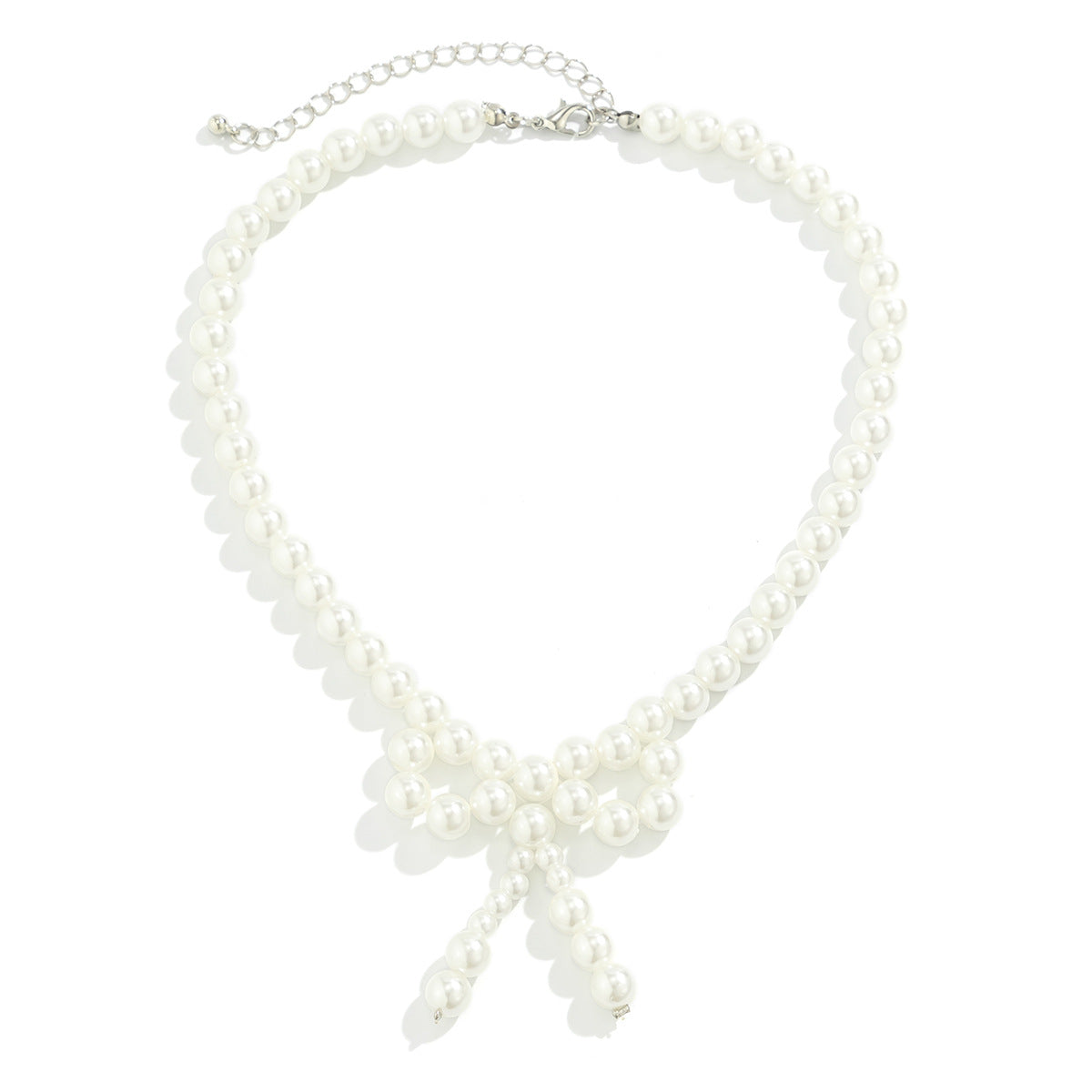 Pearl Beads French Bow Choker Necklace