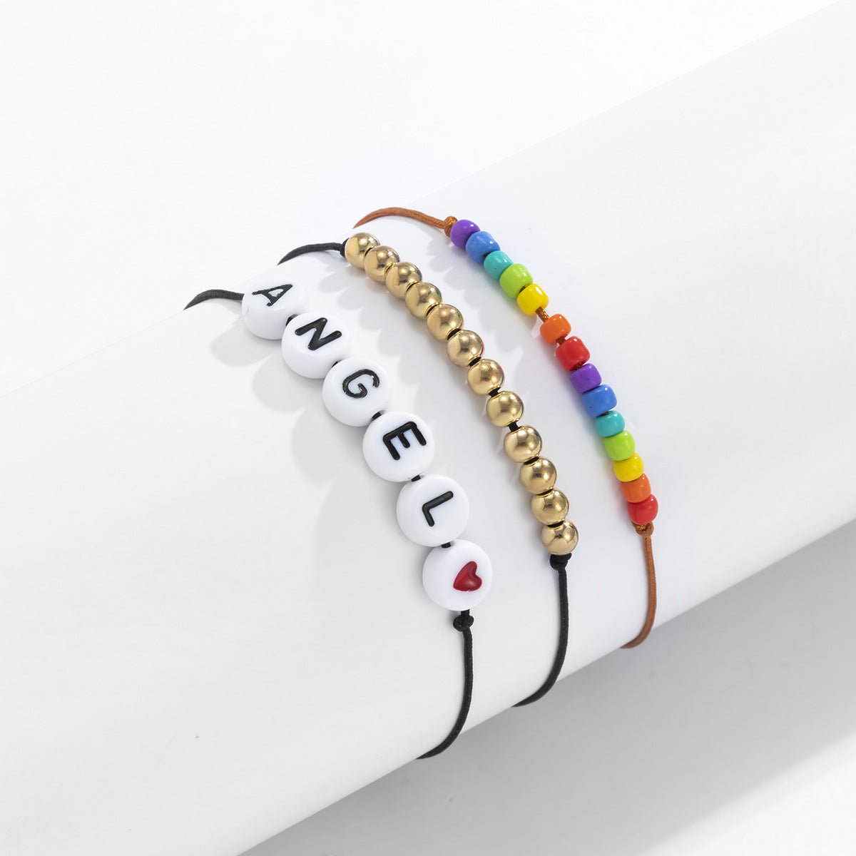Letter Heart Beaded Bracelet Planderful Vienna Verve For Women Adjustable Statement Jewelry