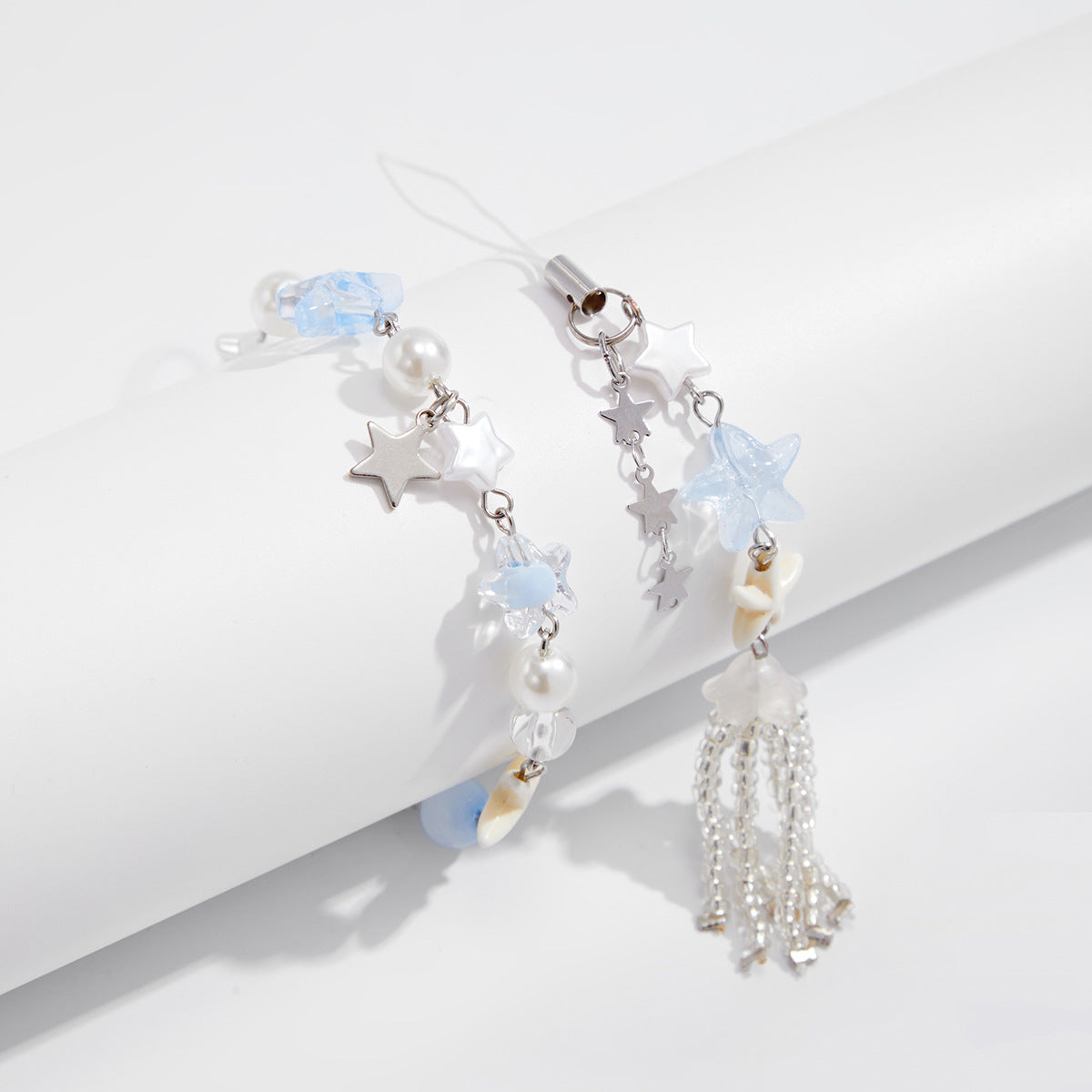 Planderful Vienna Verve Sea Star Beaded Bracelet With Fringed Imitation Pearl Pendant For Vacation Style