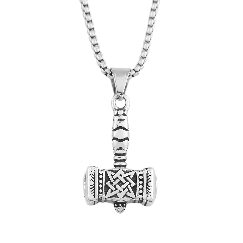 Viking Raytheon Hammer Pendant Necklace for Stylish Men