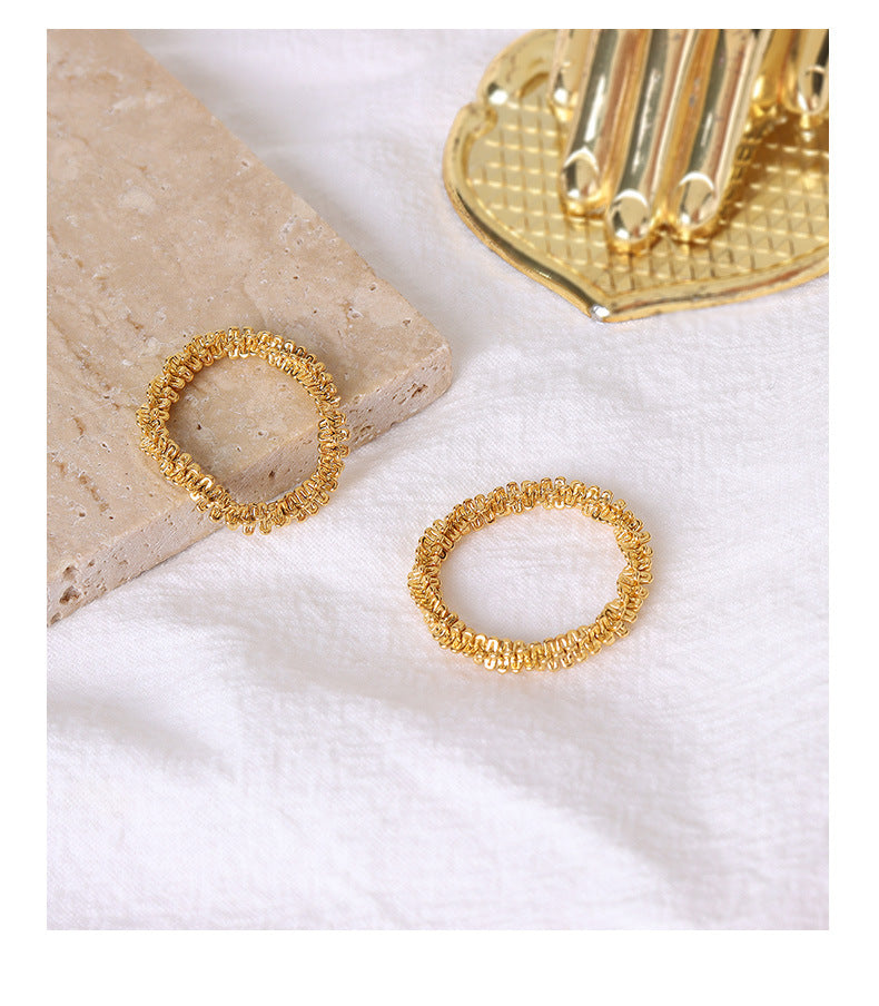 Cold Sparkle Gold Niche Ring - European American Hand Jewelry