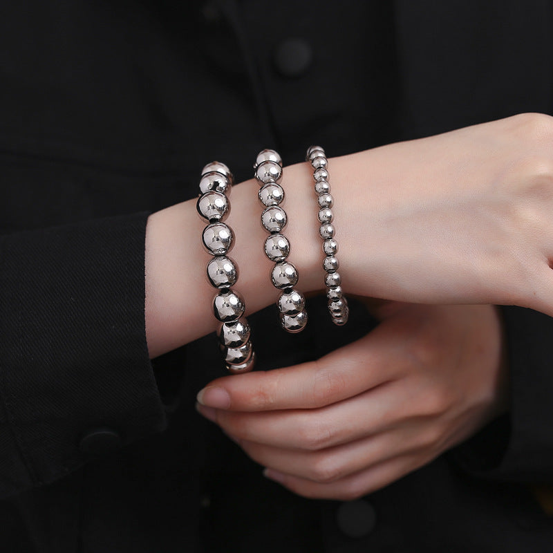 Steel Bracelet – Minimalist Bead Bracelet