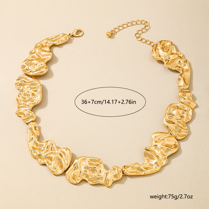 Planderful Vienna Verve Necklace – Exaggerated Irregular Heavy Metal Design