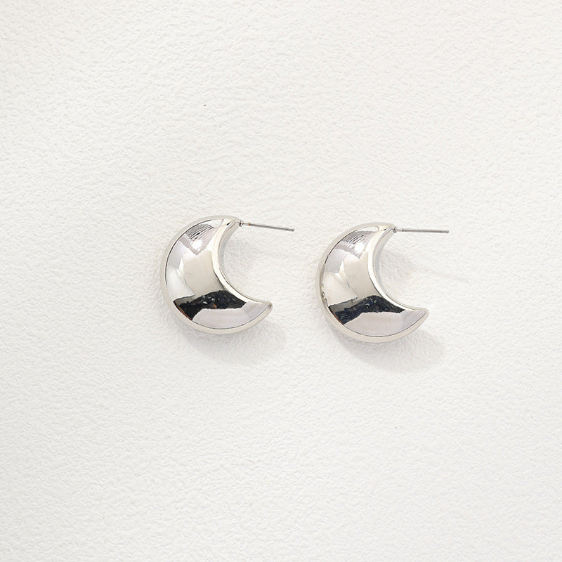 Elegant Pea Shape Metal Earrings from Vienna Verve Collection