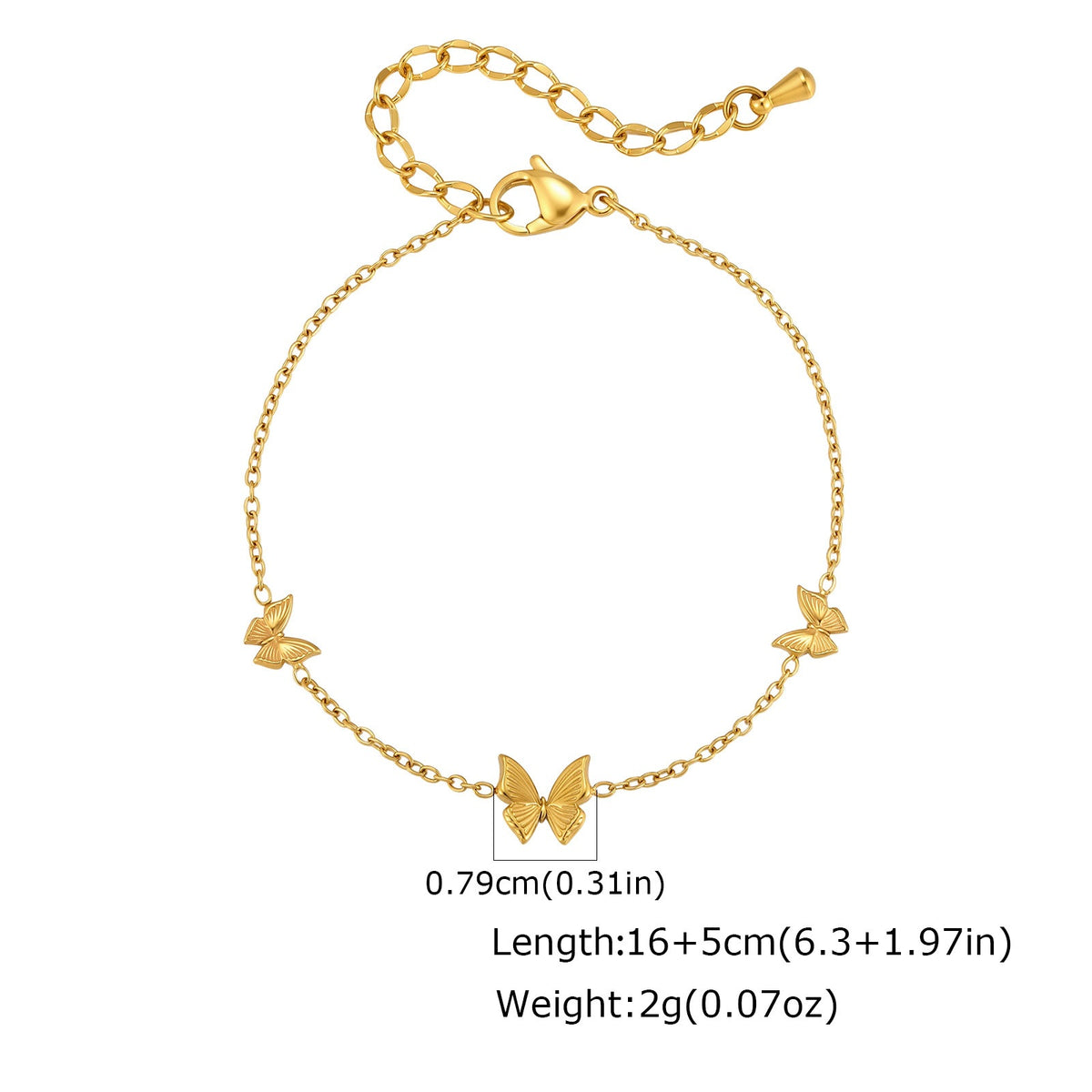 Butterfly Stainless Steel Bracelet