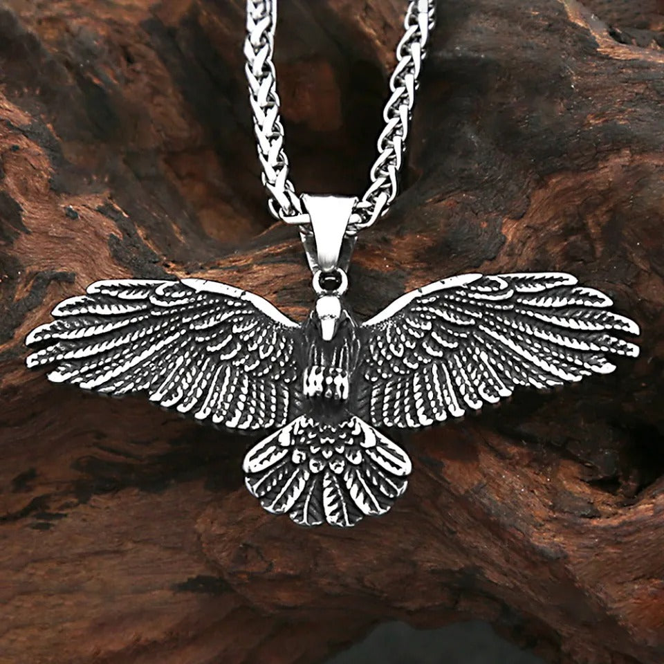 Punk Viking Eagle Stainless Steel Men's Pendant Necklace
