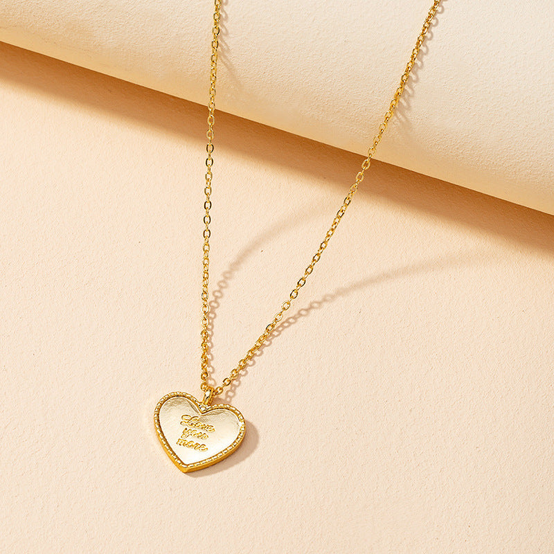Heartfelt Love Inscription Necklace - Exquisite European and American Jewelry