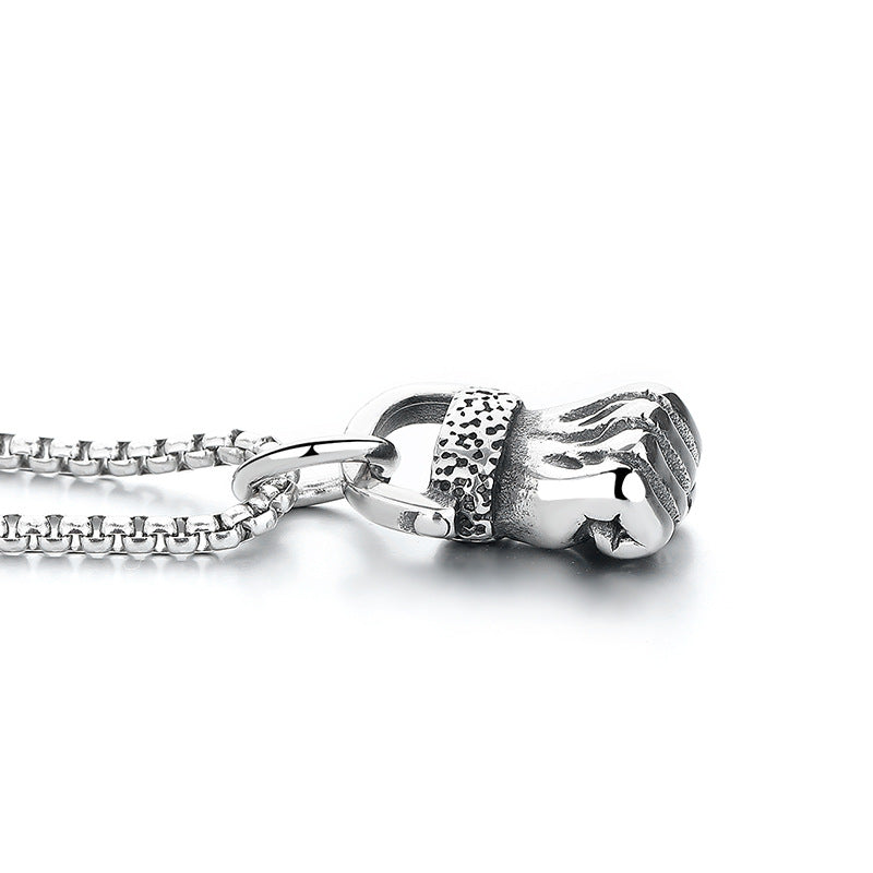 Steel Necklace – Statement Punk Pendant