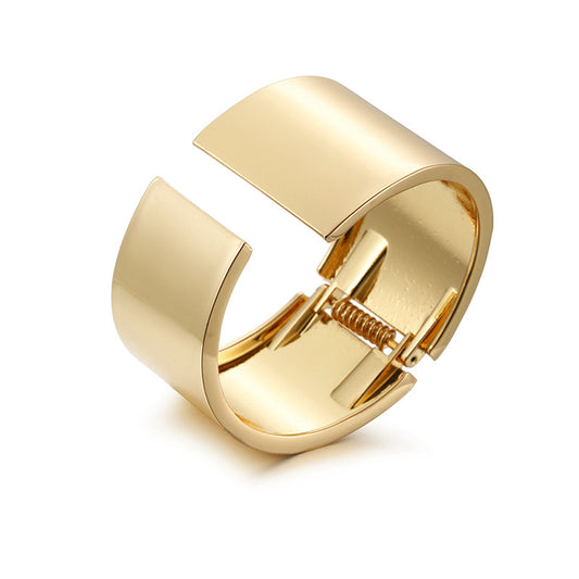 Eccentric Gold Glossy Bracelet - Vienna Verve Collection by Planderful