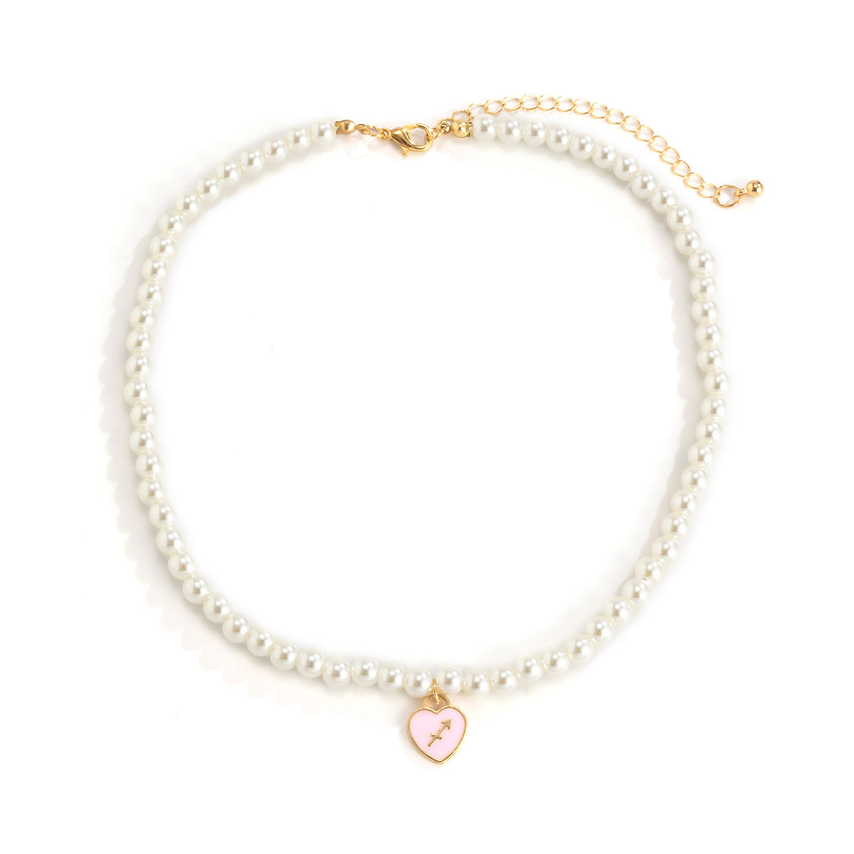 Planderful Vienna Verve Constellation Imitation Pearl Clavicle Necklace For Fashionable Women Double Sided Pendant
